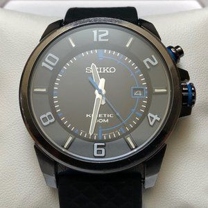 Vintage Seiko Kinetic Men's Watch with New Capacitor and New Strap SKA555